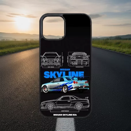 Legendárne autá - Nissan Skyline R34 - iPhone obal 