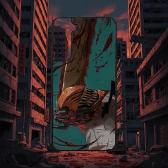 Chainsaw Man - Saw Head Close Up - Samsung obal