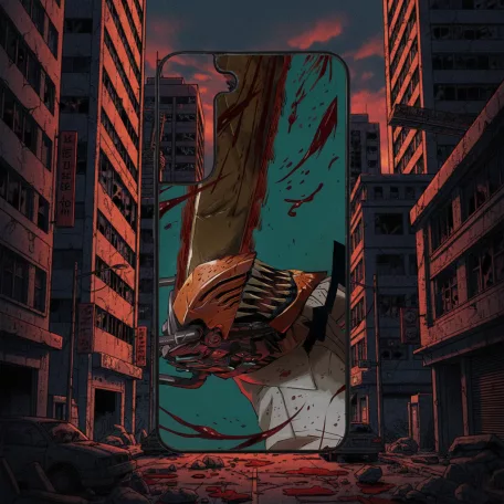 Chainsaw Man - Saw Head Close Up - Samsung obal